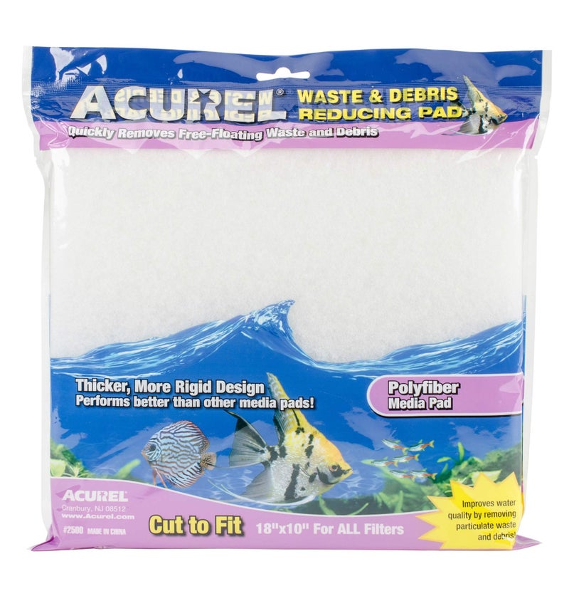 Acurel LLC Acurel 3 Pack of Waste and Debris Reducing Media Pad, 18 by 10 Inch, Polyfiber Media Pad for All Aquarium Filters - Image 2